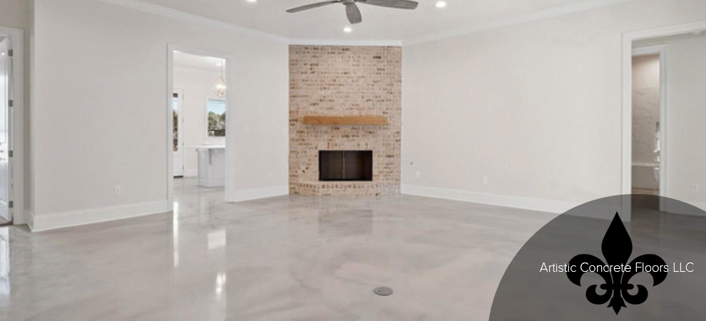 white concrete floor